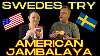 First time! Swedes try American Jambalaya with cornbread!