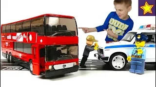 Двухэтажный Автобус Мерседес Полиция ловит угонщиков на Автобусе Toy Car