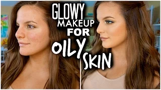 GLOWY MAKEUP FOR OILY SKIN (Perfect For Summer) | Casey Holmes