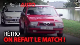 Rétro : Peugeot 405 Mi16 vs Alfa Romeo 75 Turbo