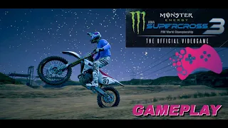 2020 MONSTER ENERGY SUPERCROSS 3 GAMEPLAY XBOX ONE S / PS4 / PC