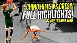 LaMelo Ball Hits Halfcourt Shots Like Layups!! Chino Hills vs Crespi FULL Highlights!