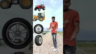 Wheel to Tractor, Jcb, roller & truck - funny vfx magic video #shorts #viral #vfx