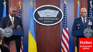 JUST IN: Sec. Austin And Gen. Brown Hold Brief Press After Latest Round Of Ukraine Defense Meetings