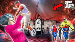 Franklin Fight With Scary Teacher 3D For Save Avengers in gtav | GTAV Avengers | A.K GAME WORLD