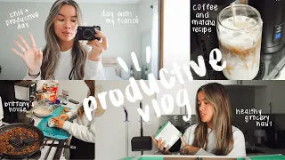 productive day in my life! | healthy groceries, coffee + matcha recipes, hanging with brittany & fam