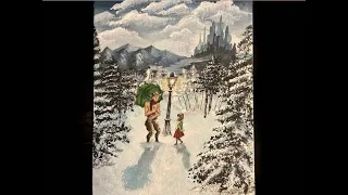 Acrylic Painting of Narnia | Lucy Meets Mr. Tumnes In The Woods