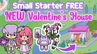 FREE Starter SMALL Valentine PINK PURPLE Tiny House Family Home 💖 TOCA BOCA Ideas | Toca Life World