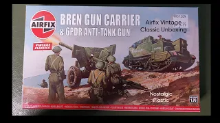 Airfix Bren Gun Carrier & 6PDR Anti-Tank Gun Vintage Classic Unboxing