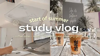 summer study vlog | lention l5b laptop stand, learning german, rearranging my room