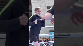 The moment Katie Taylor invited a young fan into the ring to box with her  🙌 🥊