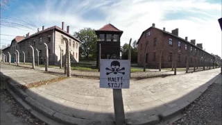 Auschwitz-Birkenau Walk through - 360° movie. High Quality 4K