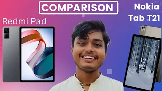 Redmi Pad VS Nokia Tab T21 Comaprsion! Which is Best tab under 20000???