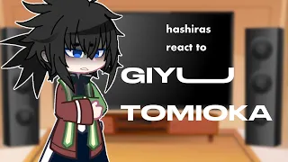 hashiras react to GIYUU TOMIOKA || sanegiyuu || 🫧 read desc 4 tw || my au / non canon reactions