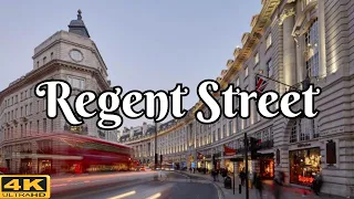 Relaxing walk in Regent Street Saturday afternoon | tour in 4K