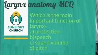 Larynx Anatomy MCQ