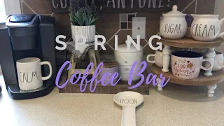 🌸🐣SPRING COFFEE BAR🌸🐣//SPRING DECORATE MY COFFEE BAR//SPRING COFFEE BAR IDEAS