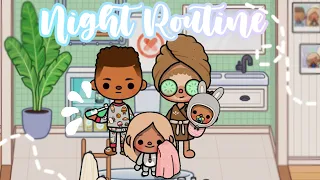 Aesthetic Family Night Routine||*WITH VOICE*||Toca Boca Family Roleplay|| ItzViolet