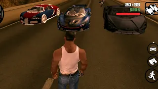 Bugatti Chiron vs Lamborghini Sian vs maclaren in GTA san andreas Mobile