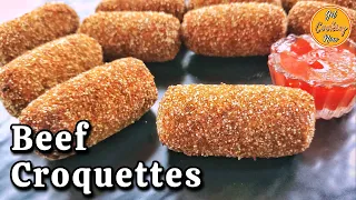 Beef Croquettes Recipe | How to make Goan Beef Croquettes | Beef Mince Croquettes | Goan Party Snack