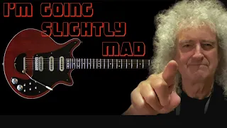 Queen I'm going slightly mad guitar backing track