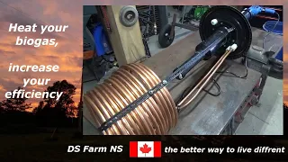 Installing a biogasheating coil for improved efficiency.  Biogas part 4