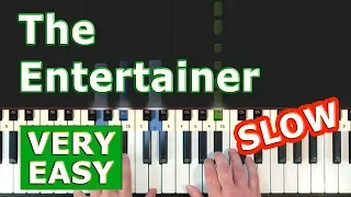 Scott Joplin - The Entertainer - Piano Tutorial VERY EASY SLOW (Synthesia)