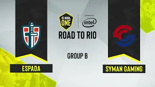 CS:GO - ESPADA vs. Syman Gaming [Overpass] Map 3 - ESL One Road to Rio - Group B - CIS