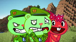 flippy and flaky play minecraft #happytreefriends #flippy #fliqpy #flaky