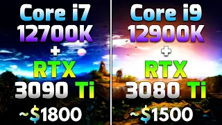 i7 12700K + RTX 3090 Ti vs i9 12900K + RTX 3080 Ti | PC Gameplay Tested