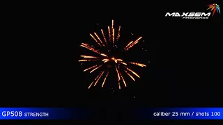100 залпов Maxsem Fireworks GP508 STRENGTH