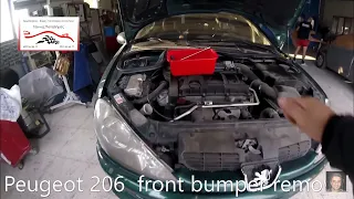 Peugeot 206  front bumper removal