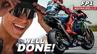 GREAT!!! Fabio Quartararo was Smiling after Free Practice 1 ItalianGP MotoGP Mugello 2024 #italiangp