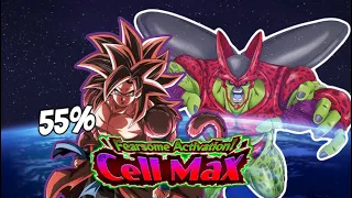 55% SS4 FP LIMIT BREAKER GOKU (XENO) VS FEARSOME ACTIVATION! CELL MAX EVENT: DBZ DOKKAN BATTLE