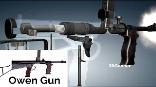 3D Animation: How a Owen Submachine Gun works