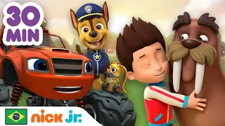 Patrulha Canina, Blaze e Blue - Resgates de Animais por 30 Minutos! | Nick Jr. em Português