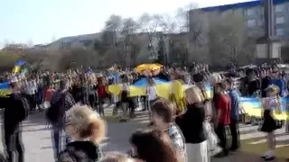 Флешмоб "З Україною в серці", два роки потому. Сєверодонецьк, 09.04. 2016 р