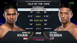 one champion one 160 - Amir Khan vs Keanu Subba