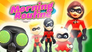 The Incredibles 2 Morning Routine! With Jack Jack, Elastigirl and the Screenslaver!