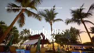 Royal Sandals Barbados vlog part 1 | Bridgetown food tour, beach days, new years 2024