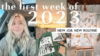 first weekly vlog of 2023 | going full time as an artist, new routine & running two businesses