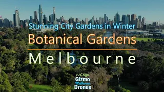 Royal Botanical Gardens Melbourne city in winter - DJI Mavic 2 Pro drone footage