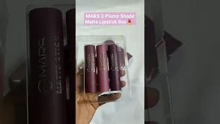 MARS 3(Set) MATTE BOX LIPSTICKS REVIEWS  #shorts #youtubeshorts #beauty