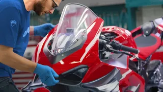 Tour of Italian Best Motorbike Factory Producing Powerful Ducati by Hands