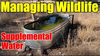 💧Using a Water Trough to Manage Your Wildlife (Guzzler, Feeder, Drink, Ranch, Supplemental Water) ✅
