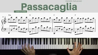 PASSACAGLIA - Handel Halvorsen | Piano Tutorial - Sheet Music | THIEN VU Piano