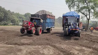 फार्मट्रक की छाती पे चढ़ गया महिंद्रा खुले मैदान मे भिड़ गये झोटे Farmtrac 45 Vs Mahindra 585 XP