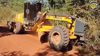 PATROL NO PATROLAMENTO DA LADEIRA/Motoniveladora/Patrola/Road Grader/Motor Grader/Niveleuse GD655.