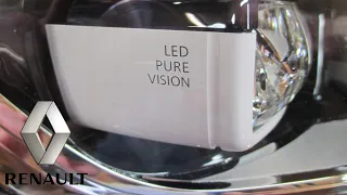 LED PURE VISION Renault. Обзор света фар Рено Сценик 4.