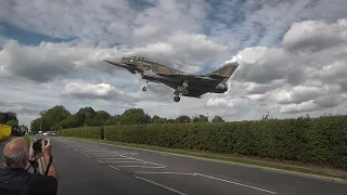 Very low - Royal Air Force - Eurofighter Typhoon ZK349 landing RAF Northolt